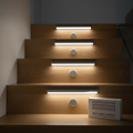3 Pack Motion Sensor Stair Light for Indoor， Rechargeable Magnetic Wireless Stick on Anywhere Hallway Lamp，For Bedroom under Cabinet Kitchen| Battery Operated Pet Friendly LED Step Lights