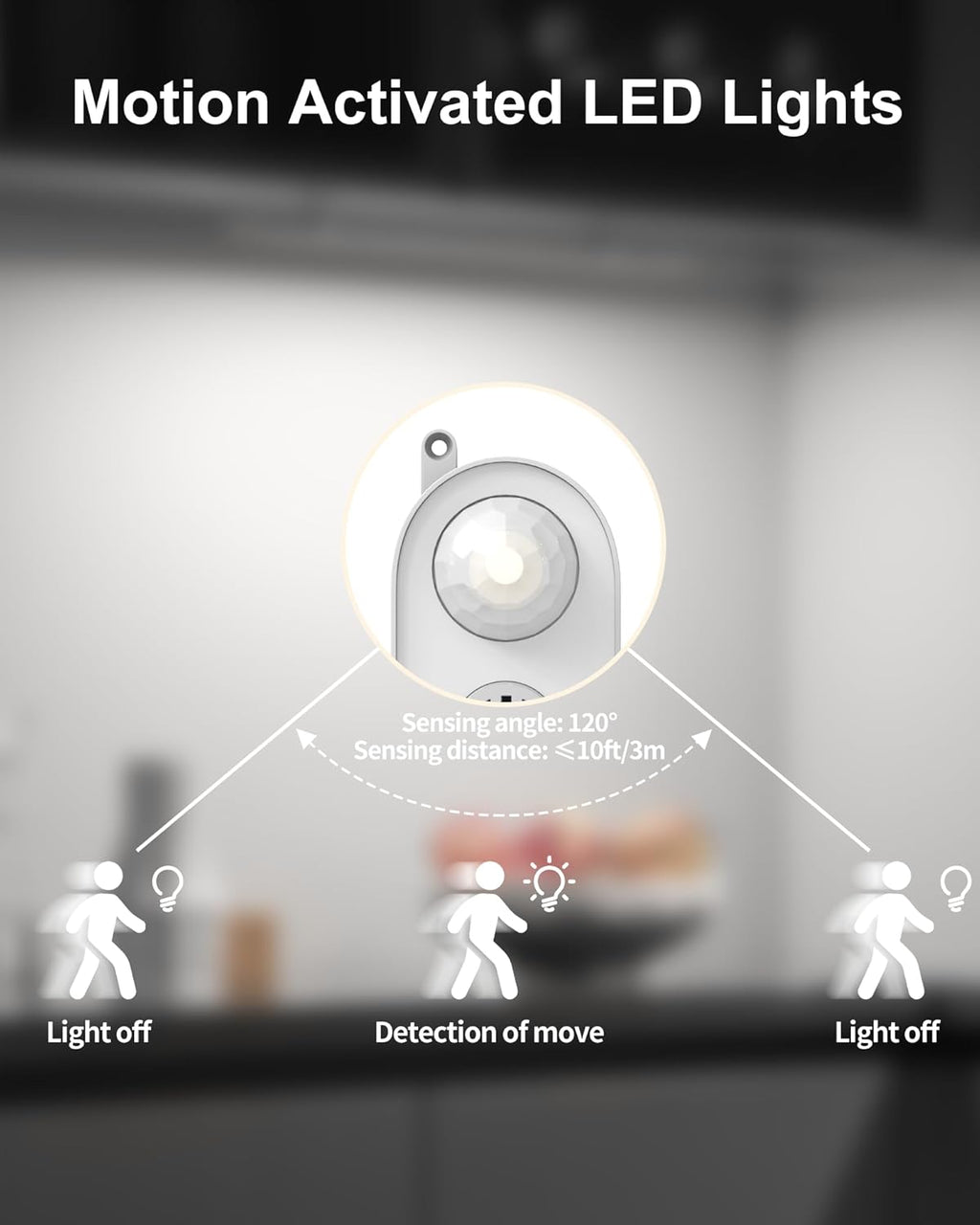 Motion Sensor Dimmable Led under Cabinet Lighting,12 Inches Plug in Led Counter Light Bars, Cool White 6000K Light Bar for Kitchen/Closet/Wardrobe/Shelf/Desk/Display Case