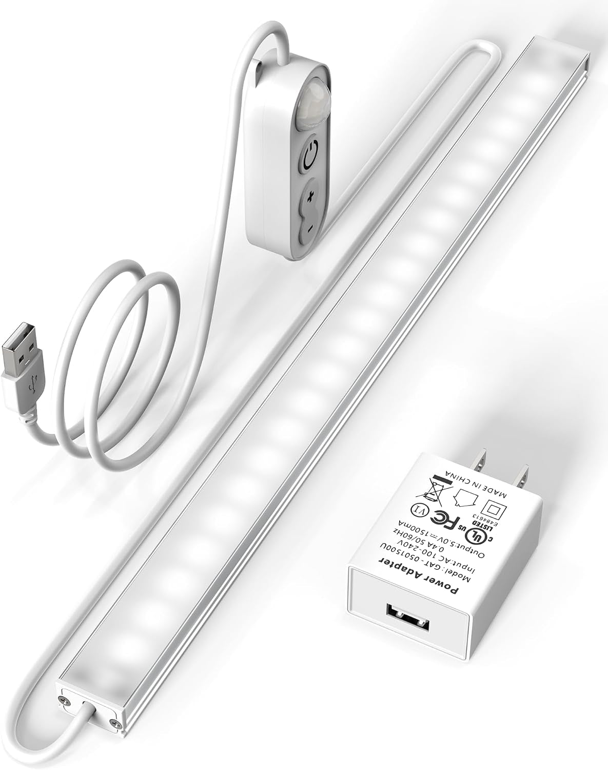 Motion Sensor Dimmable Led under Cabinet Lighting,12 Inches Plug in Led Counter Light Bars, Cool White 6000K Light Bar for Kitchen/Closet/Wardrobe/Shelf/Desk/Display Case